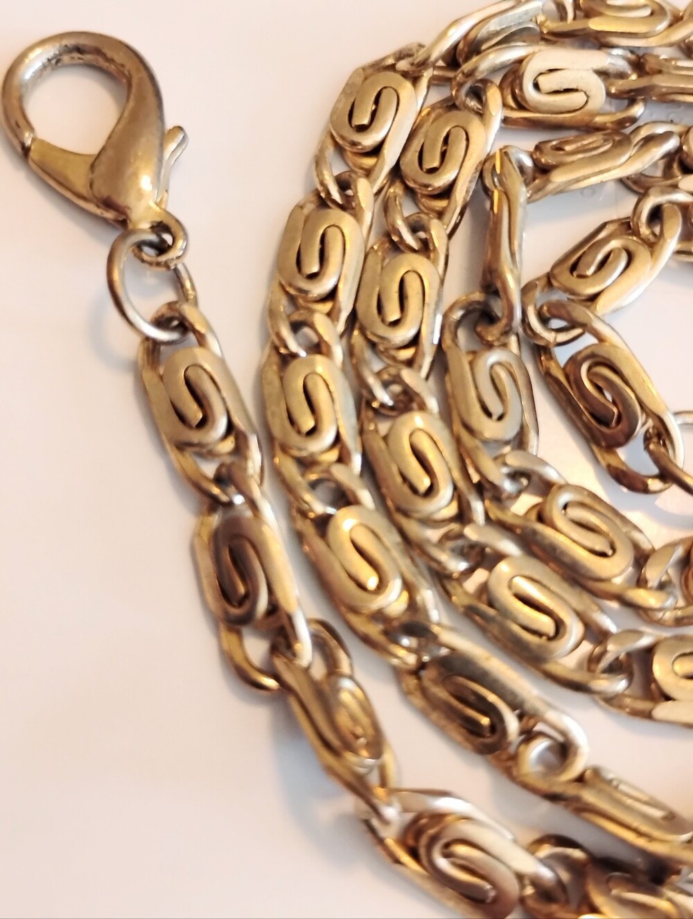 ▪️Vintage gold-tone flat snail link chain necklace Unisex Jewelry Y2K Retro